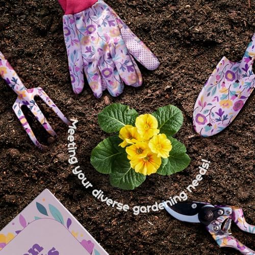 Velway 5 Piece Gardening Tool Set, Mom Gift with Bag and Gloves, Floral Print Gardening Tools, Ideal Garden Gift, Gift for Women, Day - Image 7