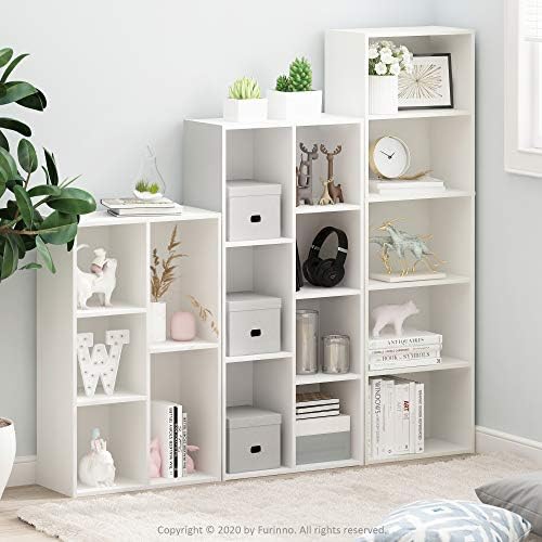 Furinno Luder Open Bookcase, 5 Levels, White - Image 9