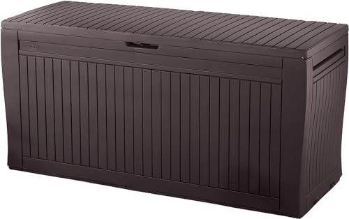 Keter Comfy – Outdoor Storage Chest, Capacity 270 L, Resin, Brown, Garden and Terrace, 44.7 x 116.5 x 57 cm - Image 2