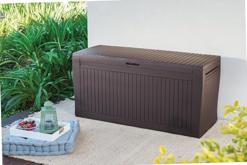 Keter Comfy – Outdoor Storage Chest, Capacity 270 L, Resin, Brown, Garden and Terrace, 44.7 x 116.5 x 57 cm - Image 6