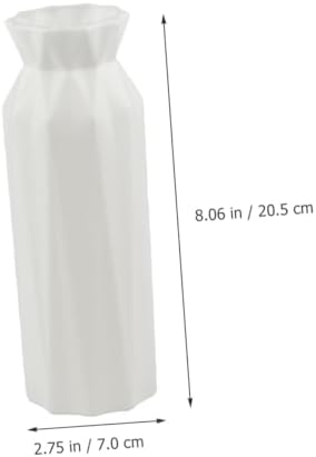 VALICLUD 4 Pieces Modern Geometric Vases for Home and Office Decoration Sturdy Small Vases with Smooth Surface and Neutral Colors Grey Pink Blue White for Flowers - Image 9