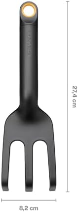 Fiskars Garden Tool Set, 3 Pieces, Cultivator, Planter and Transplanter, FiberComp Plastic 65% Recycled with Fibreglass, Black/Orange, Solid, 1076379 - Image 5