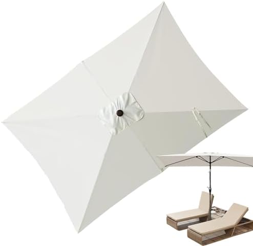 Replacement Cover for Parasol, Rectangular Parasol 2 x 3 Metres with Side Arm | Garden Accessories as Waterproof Cover for Swimming Pool Terrace and Table - Image 7