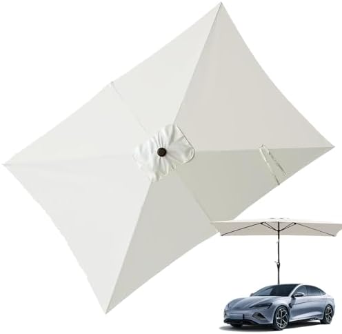 Replacement Cover for Parasol, Rectangular Parasol 2 x 3 Metres with Side Arm | Garden Accessories as Waterproof Cover for Swimming Pool Terrace and Table - Image 2