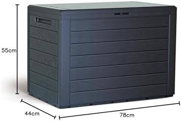 KG KITGARDEN - Multipurpose Outdoor Chest, Capacity 280L, 55 x 116 x 43.2 cm, Anthracite Grey - Image 4