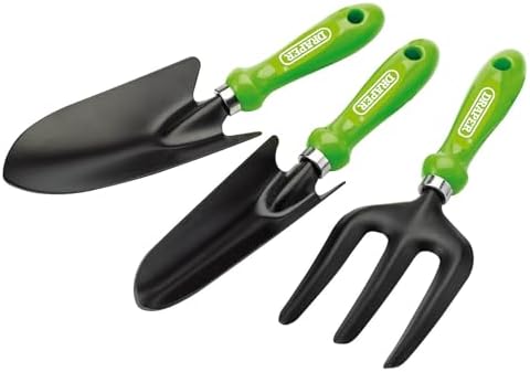 Draper Carbon Steel Hand Tools Set of 3 | Garden Fork, Trowel and Transplant Trowel | 83972 - Image 2