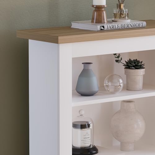 Vida Designs Arlington Modern 3 Tier Bookcase Display Shelves Storage Shelves MDF Furniture White - Image 6