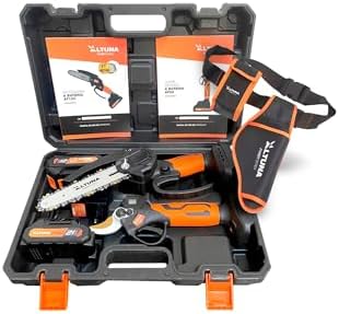 Altuna - Titanium Battery Pruning Kit - Battery Chainsaw + Electric Pruning Shears - Includes 2 2Ah Batteries - With Case, Charger and Belt Holder - Image 6