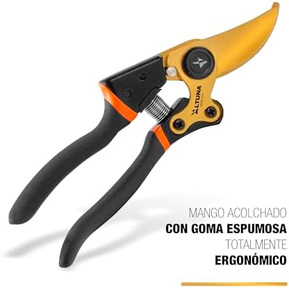 Altuna TR15 Titanium Pruning Shears - Professional Garden Shears with SK5 Blade - Precise Bypass Cutting - Non-Slip Metal Handle - Ergonomic Design - Ideal for Gift - Box Included - Image 4