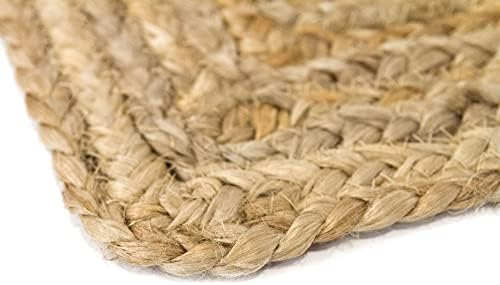HAMID Alfombra Yute Alhambra Color Natural - Alfombra 100% Fibra de Yute, Trenzado a Mano, Alfombras de Salón, Comedor, Dormitorio, Pasillos, Color Natural (60x110cm) - Image 9