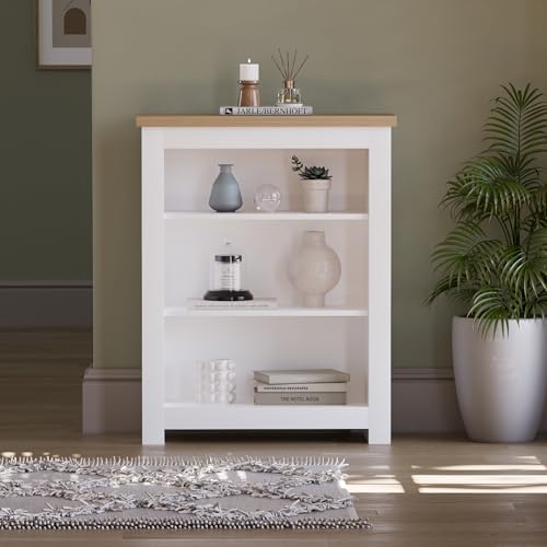 Vida Designs Arlington Modern 3 Tier Bookcase Display Shelves Storage Shelves MDF Furniture White - Image 3