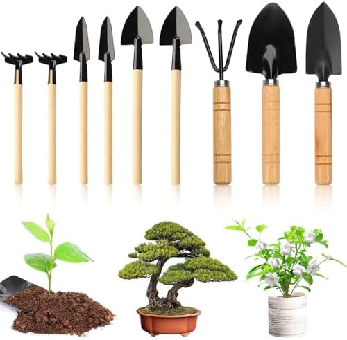 Garden Tool Set, 9 Pcs Succulent Plant Tools Mini Garden Tools Gardening Tools for Transplanting Small Gardening Kit for Plant Care - Image 2