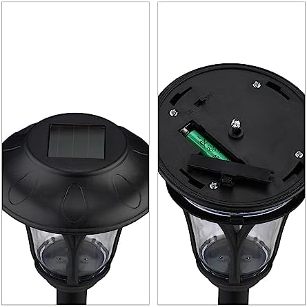 Relaxdays Pack of 10 LED Solar Lights, Outdoor Lanterns with Stake, 39 x 11 cm, Modern Garden Lighting, Black, 39 x 11 x 11 cm - Image 8