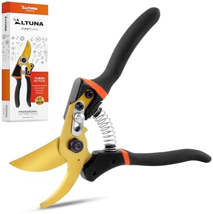 Altuna TR15 Titanium Pruning Shears - Professional Garden Shears with SK5 Blade - Precise Bypass Cutting - Non-Slip Metal Handle - Ergonomic Design - Ideal for Gift - Box Included - Image 2
