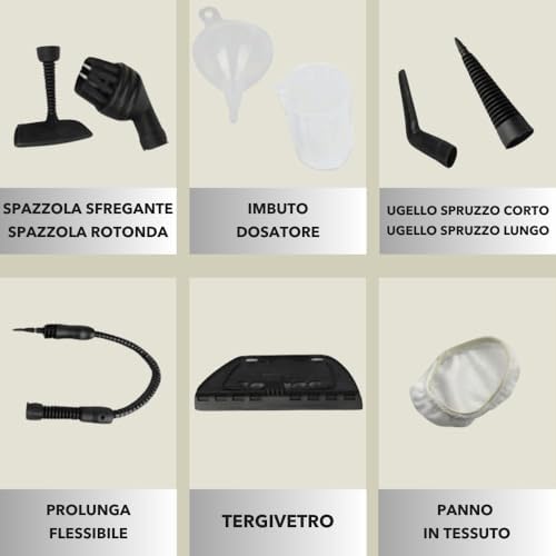 BEHOME Portable Household Steam Cleaner Hand Cleaner 9 Accessories for Cleaning Sofa, Car, Blinds, Handheld Steam Tank 350ml, Removes Mites, Stains, Sterilizes Surfaces - Image 6