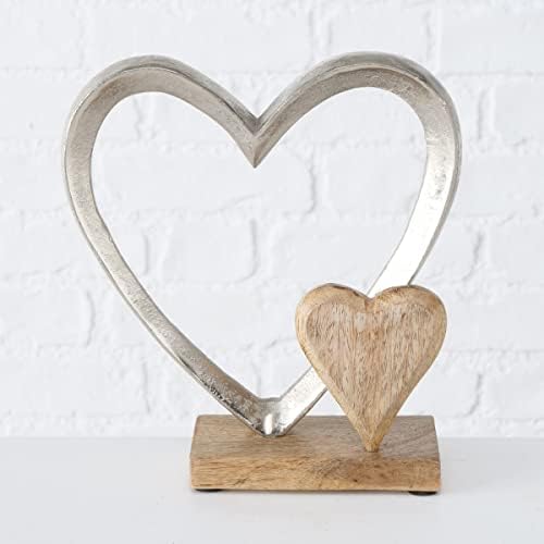 Boltze Carolyn 2002881 Decorative Heart Figurine (Wood, for Decoration, Gift Idea for Birthdays + Weddings, Heart Figurine, 18 x 7.5 x 22 cm, Table Decoration) - Image 3