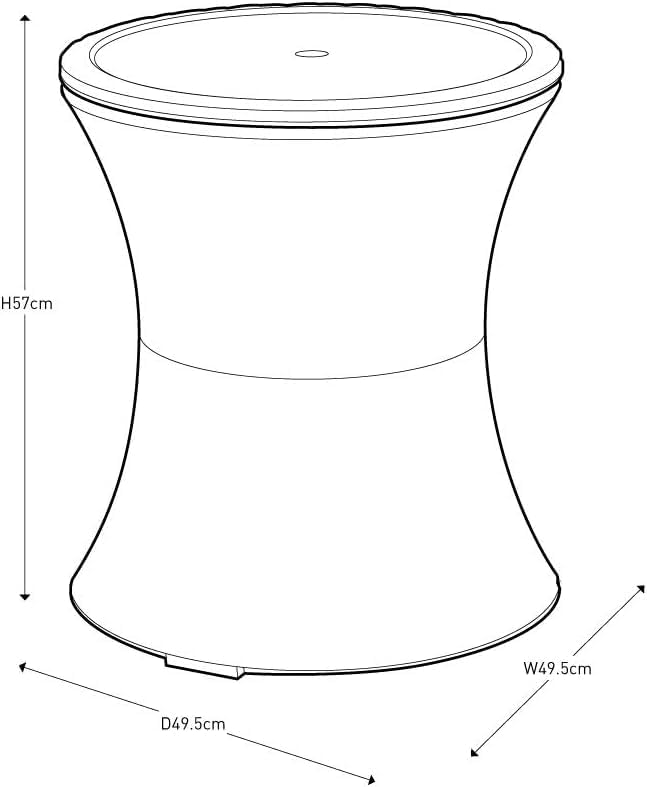 Keter Cool Bar, Refrigerator Table for Outdoor and Garden, Rattan, Cream Colour, Capacity 30 L, 45 Cans - Image 4
