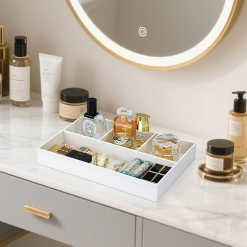 GORESE Valet Tray Leather Drawer Office Desk Storage Box Bedside Storage Tray Empty Organizer Pencil Holder for Keys - Image 5