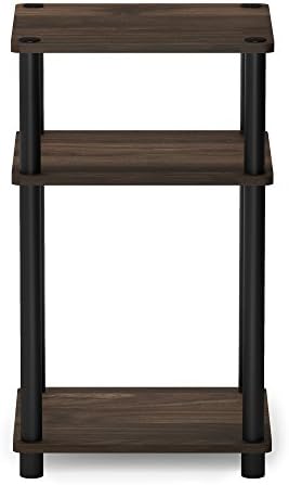 Furinno Just-3-Tier Turn-N-Tube Side Table, 1-Pack, Columbia Walnut/Black - Image 8