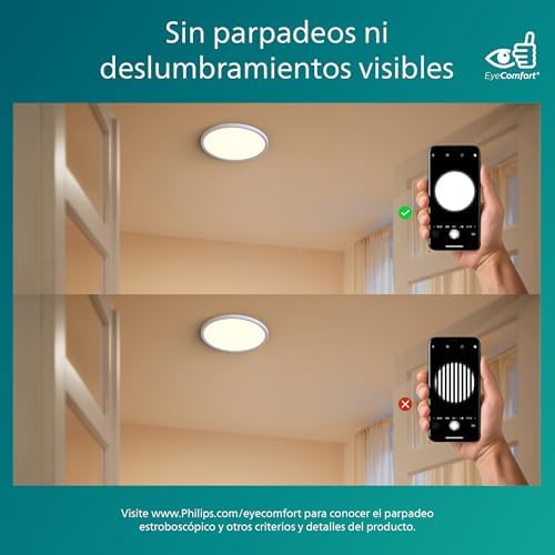 Philips Superslim Ceiling Light, Functional LED Ceiling Light, White, Warm White, Dimmable 27 K - 18 W - Image 8