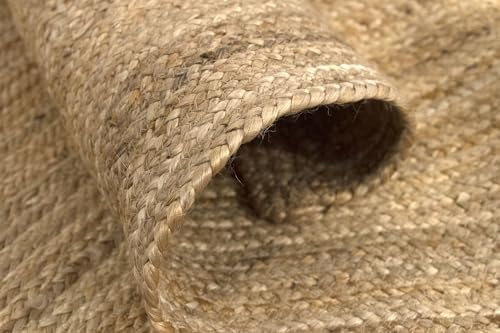 HAMID Alfombra Yute Alhambra Color Natural - Alfombra 100% Fibra de Yute, Trenzado a Mano, Alfombras de Salón, Comedor, Dormitorio, Pasillos, Color Natural (60x110cm) - Image 7