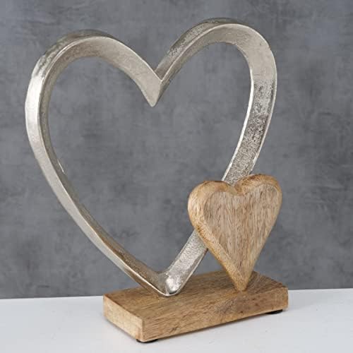 Boltze Carolyn 2002881 Decorative Heart Figurine (Wood, for Decoration, Gift Idea for Birthdays + Weddings, Heart Figurine, 18 x 7.5 x 22 cm, Table Decoration) - Image 4
