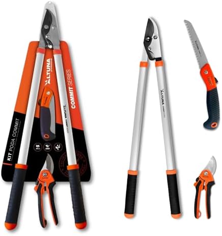 Altuna - Pruning Kit - Includes 2 Hand Pruning Shears + 1 Hand Garden Scissors + Folding Saw with Japanese Serrated - Your Ideal Pack to Have Your Perfect Garden - Ideal as a Gift - Image 2