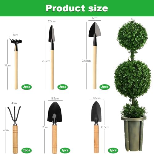 Garden Tool Set, 9 Pcs Succulent Plant Tools Mini Garden Tools Gardening Tools for Transplanting Small Gardening Kit for Plant Care - Image 3