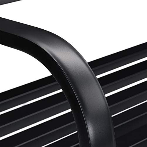 Relaxdays Garden Bench, 2 Seater Park Seat, Rustic Design, Comfortable Outdoor Furniture, Metal, 87 x 127 x 60 cm, Black - Image 8