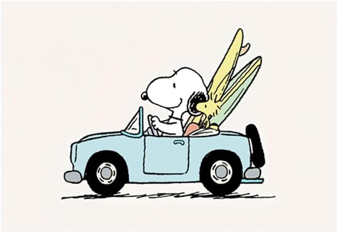 Set of 6 Wooden Paintings, Living Room Decoration, Modern, Bedroom, Bedroom, Children's Room, Drawings, Plush Toys, Snoopy with Metal Hangers, (29 x 20 cm Each Picture) - Image 7