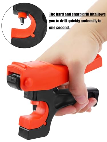 Kalolary Drip Irrigation Hole Drilling Machine, Hole Drilling Tool, Lawn and Garden Irrigation Pipe Drilling Machine for 16/20/25/32mm PE Pipe (Orange) - Image 3