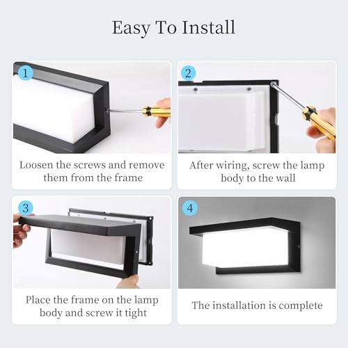 YICALE Outdoor Wall Light 18 W Outdoor Wall Lamp Waterproof IP65 LED Light Ilighting 6500 K Aluminium LED Wall Light for Garden, Terrace, Patio, Villa, Hallway - Image 10