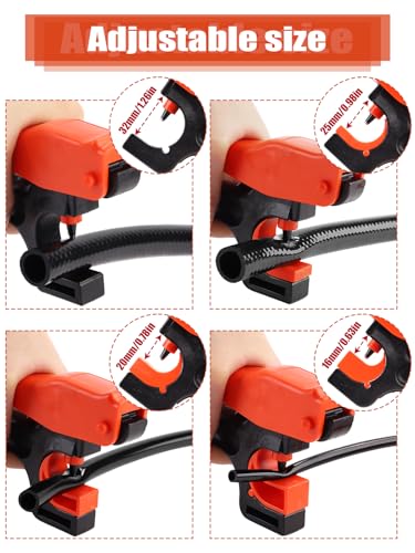 Kalolary Drip Irrigation Hole Drilling Machine, Hole Drilling Tool, Lawn and Garden Irrigation Pipe Drilling Machine for 16/20/25/32mm PE Pipe (Orange) - Image 6