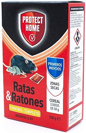 Protect Home High Efficiency Cereal Raticide and Power of Attraction for Dry Zones, Rats and Mice, 150 g, Red, 150 G - Image 2