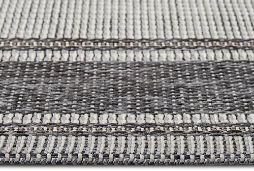 HANSE Home Cast Waterproof Indoor and Outdoor Rug, Modern Design, Two-Tone and Waterproof, Flat Weave for Garden, Balcony, Terrace, Living Room, Beige and Grey, 63 x 120 cm - Image 8