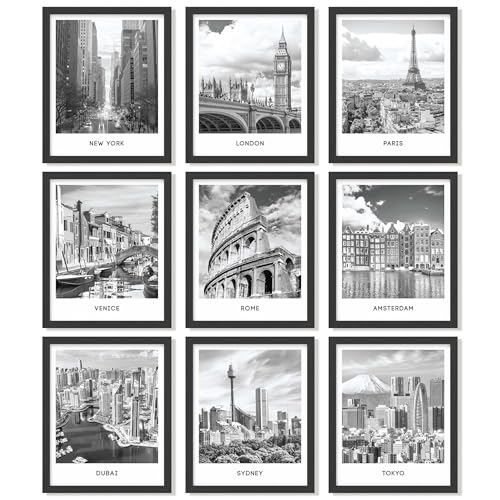 97 Decor Black and White City Wall Art Print, Cityscape Pictures, Famous Architecture, Landscape, Wall Decor, European Buildings Poster, Skyline Photo - Image 2