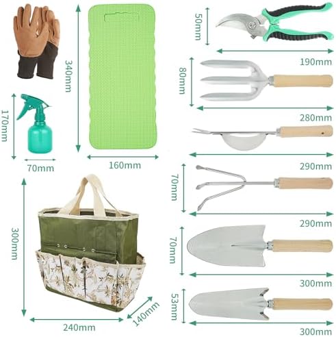 Gardening Tool Set, 10 Piece Garden Hand Tools Gift Kit, Garden Tool Kit with Outdoor Hand Tools, Tool Gift Kit - Image 3