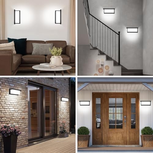 YICALE Outdoor Wall Light 18 W Outdoor Wall Lamp Waterproof IP65 LED Light Ilighting 6500 K Aluminium LED Wall Light for Garden, Terrace, Patio, Villa, Hallway - Image 7