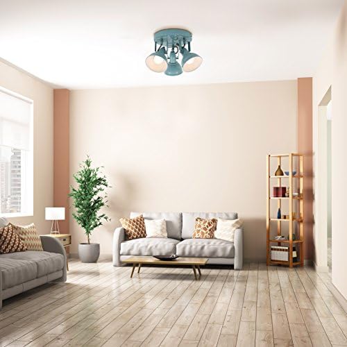BRILONER - Ceiling Light, 3 Bulbs, Round, Classic Living Room Lighting, E14, Max. 40 W, 21 x 21 x 15.5 cm, Grey, Living Room Ceiling Lamp, Bedroom Ceiling Lamp - Image 5