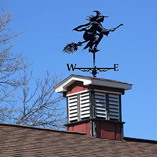 Black Witch Shape Metal Paddles 75 x 40 cm Wind Direction Indicator for Garden Decoration Outdoor Roof Wind Paddle Patio Decor - Image 3