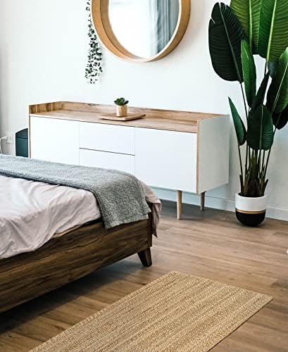 HAMID - Alfombra de Yute Granada 100% Fibra de Yute Natural, Alfombra Suave, Tejida a Mano, Alfombra de Salón, Comedor, Dormitorio, Pasillos, Entrada, Color Natural (70x50cm) - Image 3