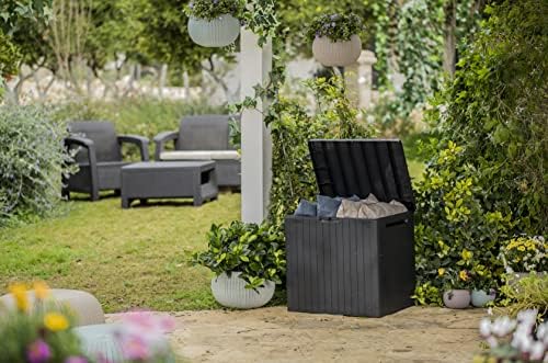 Keter City Box – Outdoor Chest, Storage Chest, Capacity 113L, Resin, Grey, Garden and Terrace, 44 x 58 x 55 cm - Image 6