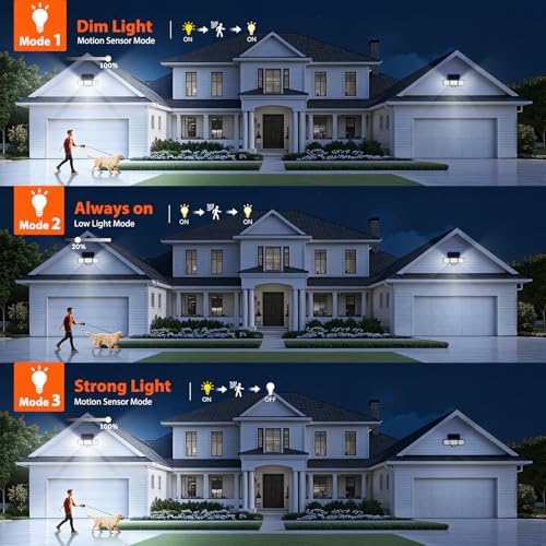 GEARLITE Solar Security Lights Outdoor Motion Sensor 3500LM Solar Lights Outdoor Garden Lights with 270°Wide Lighting Angle, Up to 15 Hours, 3 Light Modes - Image 7