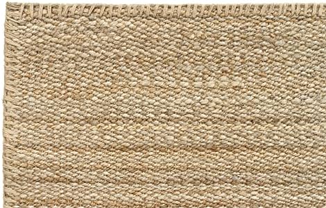 HAMID - Alfombra de Yute Granada 100% Fibra de Yute Natural, Alfombra Suave, Tejida a Mano, Alfombra de Salón, Comedor, Dormitorio, Pasillos, Entrada, Color Natural (70x50cm) - Image 4