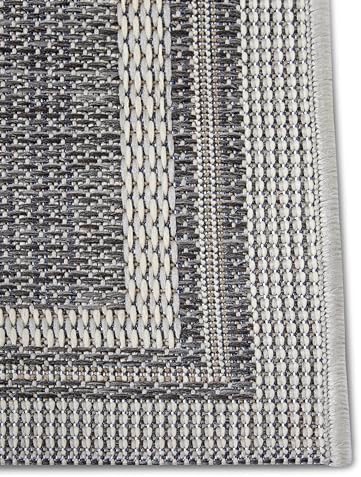 HANSE Home Cast Waterproof Indoor and Outdoor Rug, Modern Design, Two-Tone and Waterproof, Flat Weave for Garden, Balcony, Terrace, Living Room, Beige and Grey, 63 x 120 cm - Image 7