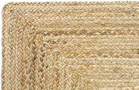 HAMID Alfombra Yute Alhambra Color Natural - Alfombra 100% Fibra de Yute, Trenzado a Mano, Alfombras de Salón, Comedor, Dormitorio, Pasillos, Color Natural (60x110cm) - Image 8