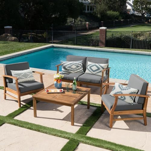 Artscope Set of 4 Waterproof Geometry Cushion Cover, Outdoor Bohemian Pillow Case for Patio Balcony Garden Sofa Office Home Decorative 30 x 50 cm Geometry80-Grey - Image 8