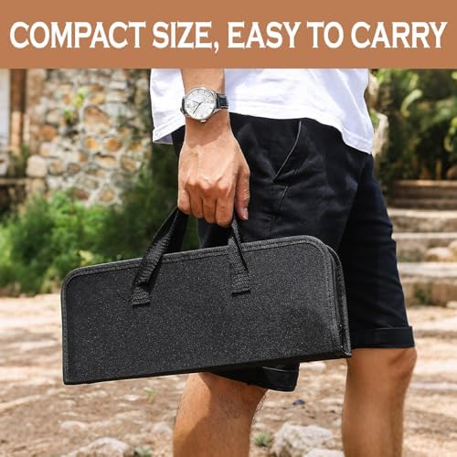 7 Pieces BBQ Grill Tools Set Professional BBQ Accessories Complete Barbecue Accessories Kit with Portable Bag Complete Outdoor BBQ Utensils Set - Image 7