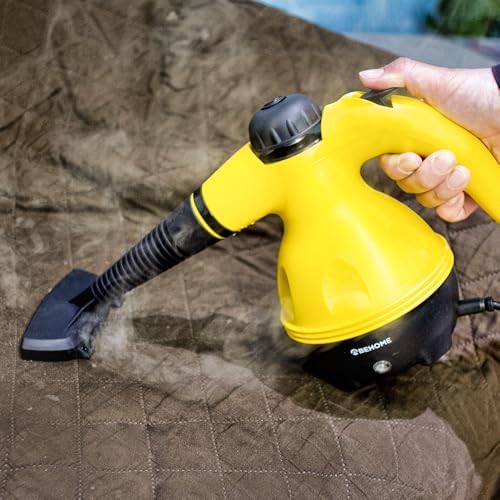 BEHOME Portable Household Steam Cleaner Hand Cleaner 9 Accessories for Cleaning Sofa, Car, Blinds, Handheld Steam Tank 350ml, Removes Mites, Stains, Sterilizes Surfaces - Image 5