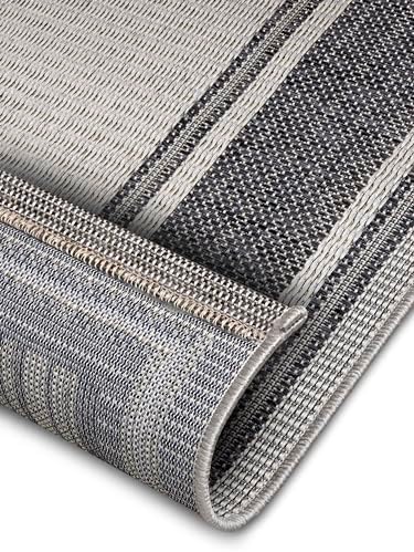HANSE Home Cast Waterproof Indoor and Outdoor Rug, Modern Design, Two-Tone and Waterproof, Flat Weave for Garden, Balcony, Terrace, Living Room, Beige and Grey, 63 x 120 cm - Image 6